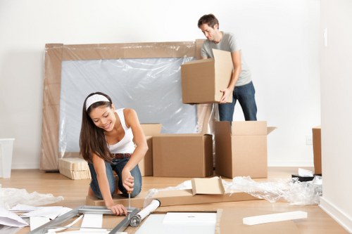 Movers preparing a local home move in Stoke Newington