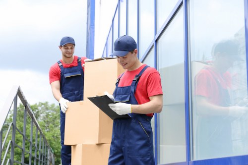 Packing and loading items into a removals van in Stoke Newington