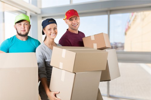 Packed removal van for home or office transport in North London