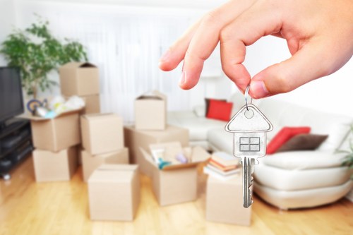 Man with van removal service working on a residential move in Stoke Newington