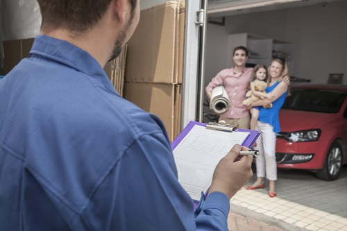 Preparing a home move with labelled boxes in Stoke Newington