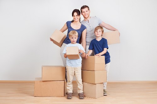 Retail and office items prepared for commercial moving