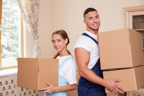 Professional movers handling a flat relocation in Stoke Newington