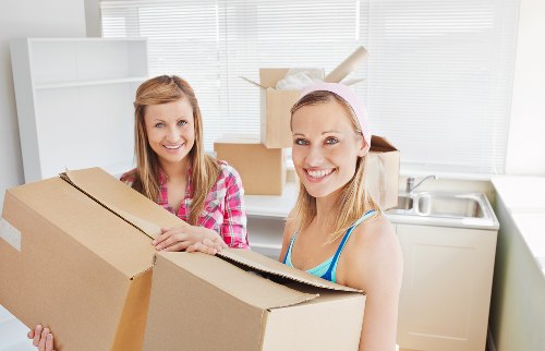 Moving van near residential properties in Stoke Newington