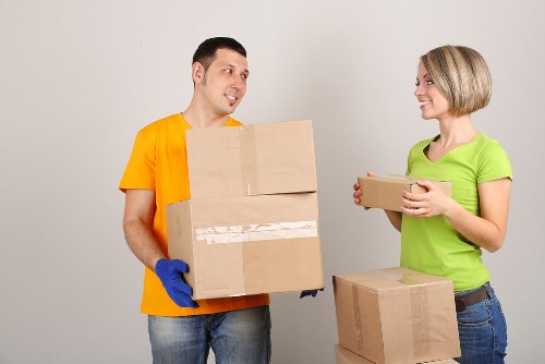 Mover using protective equipment during a relocation