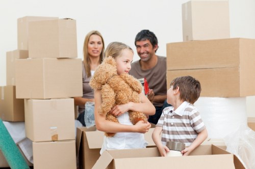 Careful transport of office equipment during a local relocation